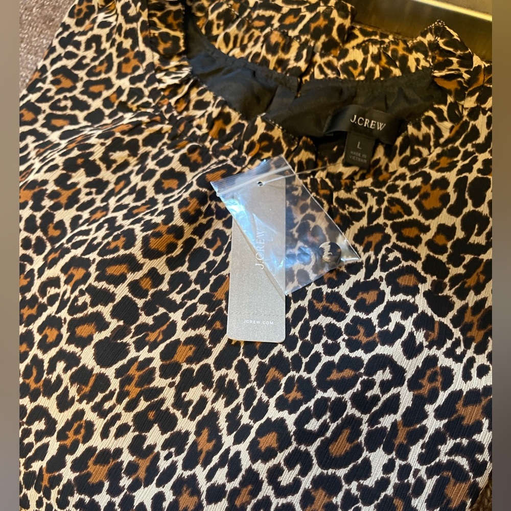 J. Crew NWT Animal Print Blouse - Picture 7 of 14